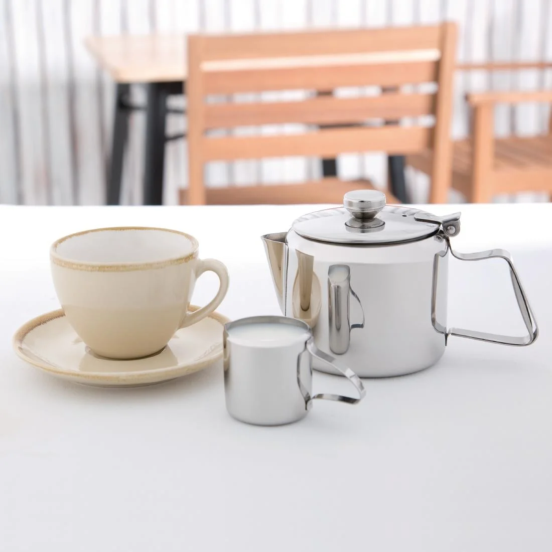 Olympia Concorde Teapot Stainless Steel 20oz - Image 6