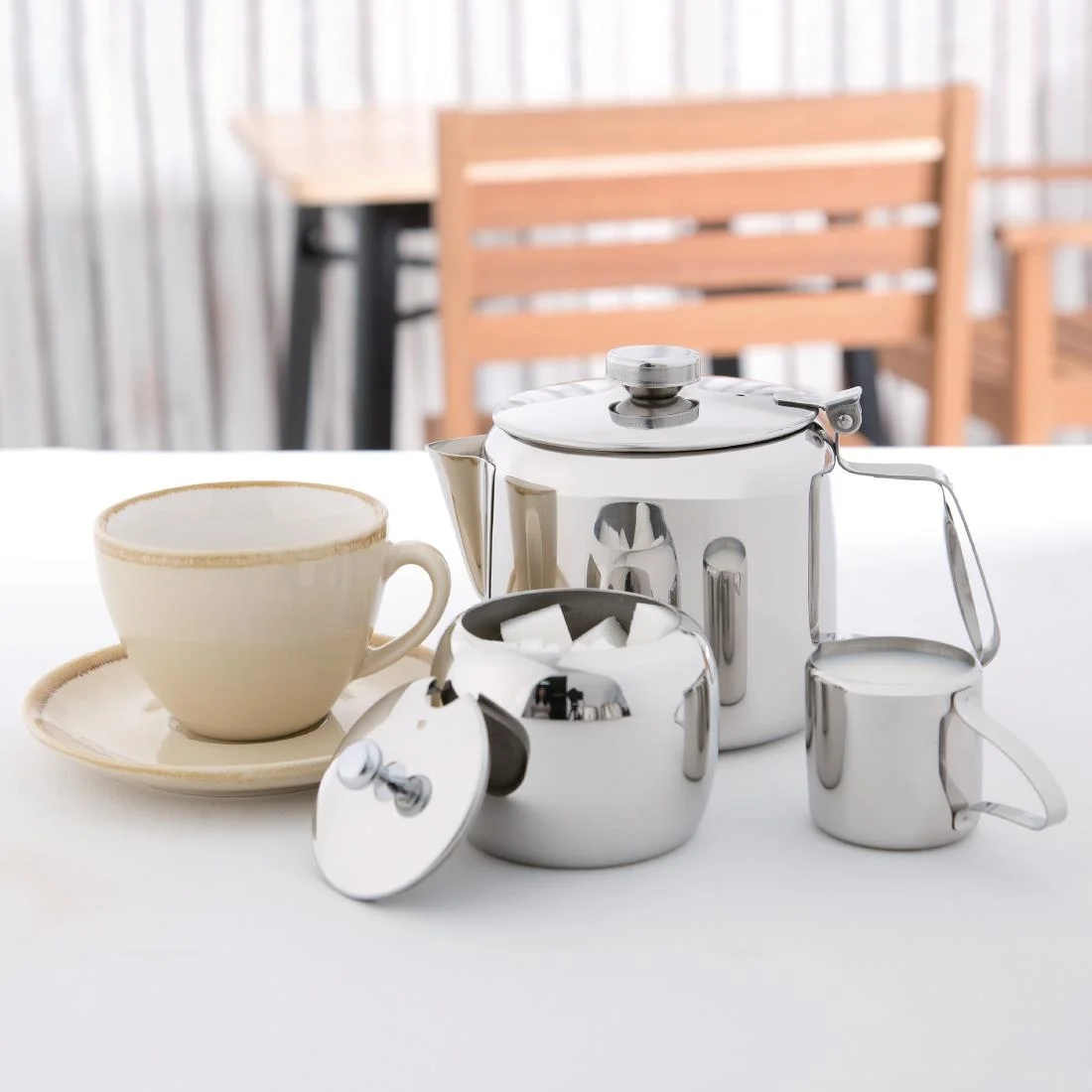 Olympia Concorde Teapot Stainless Steel 32oz - Image 6