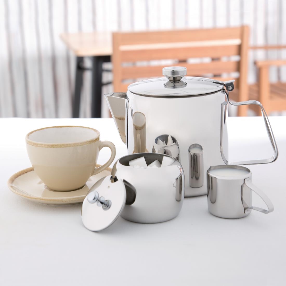 Olympia Concorde Teapot Stainless Steel 48oz