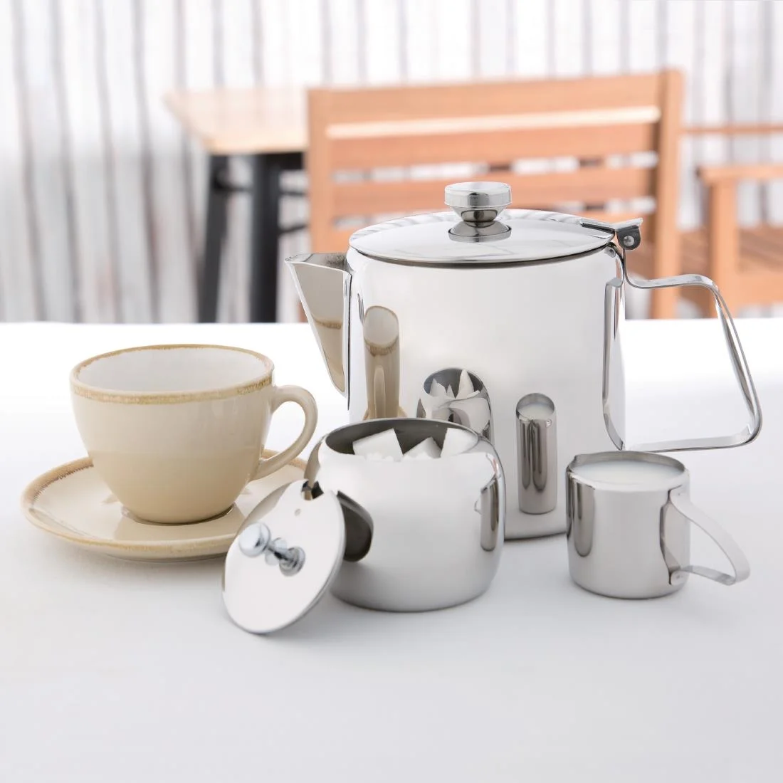 Olympia Concorde Teapot Stainless Steel 48oz - Image 6