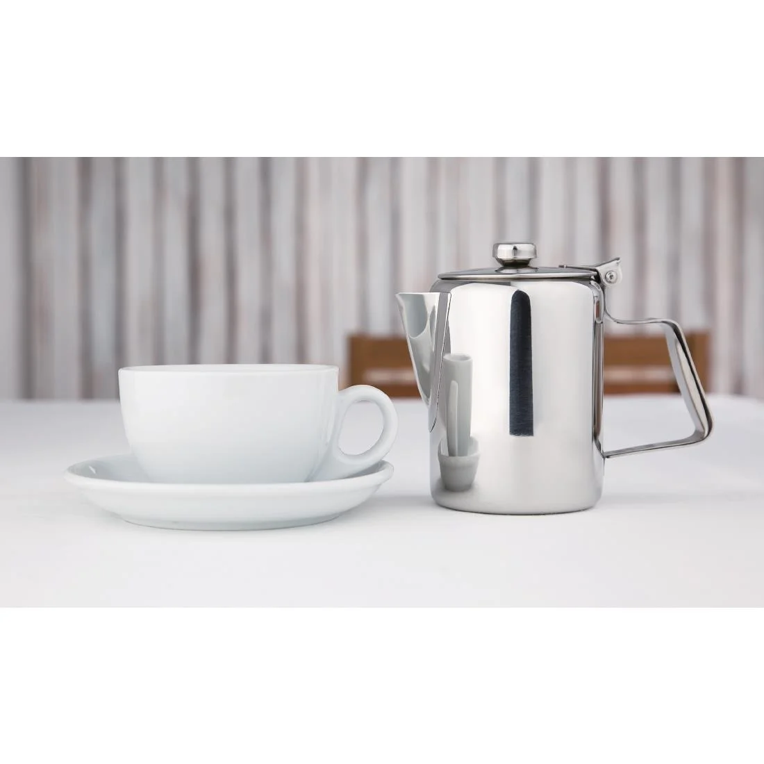Olympia Concorde Coffee Pot Stainless Steel 16oz - Image 3