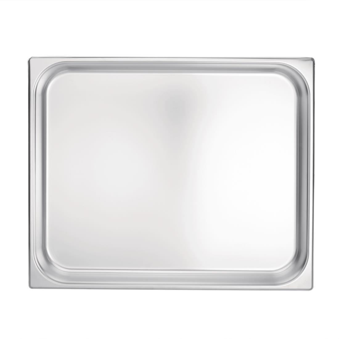 Vogue Stainless Steel 2/1 Double Size Gastronorm Pan 65mm