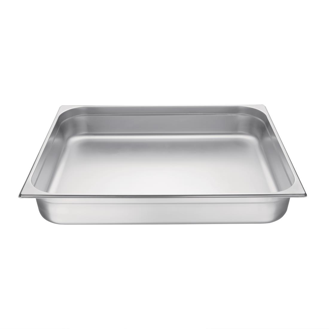 Vogue Stainless Steel 2/1 Double Size Gastronorm Pan 100mm