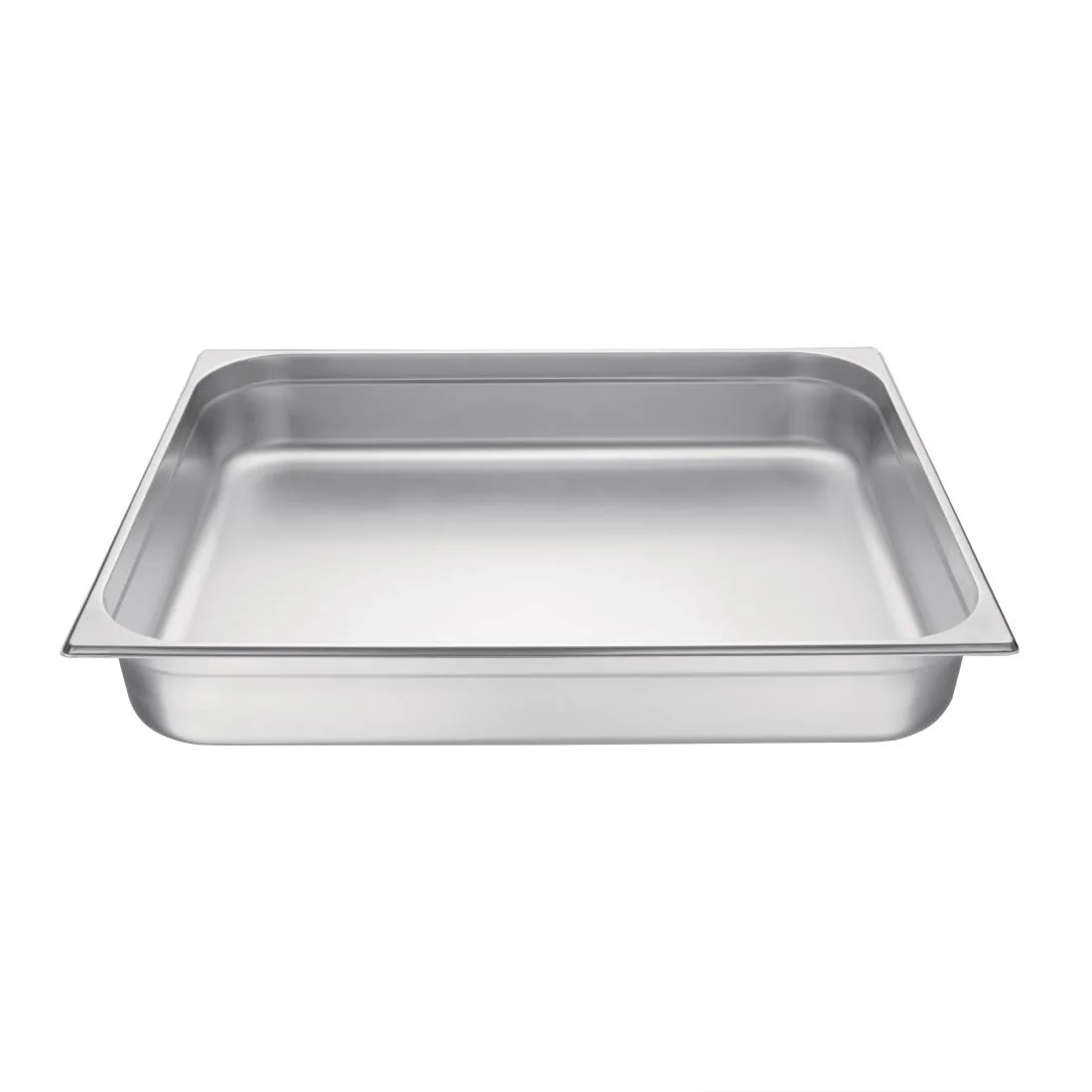 Vogue Stainless Steel 2/1 Double Size Gastronorm Pan 100mm - Image 4
