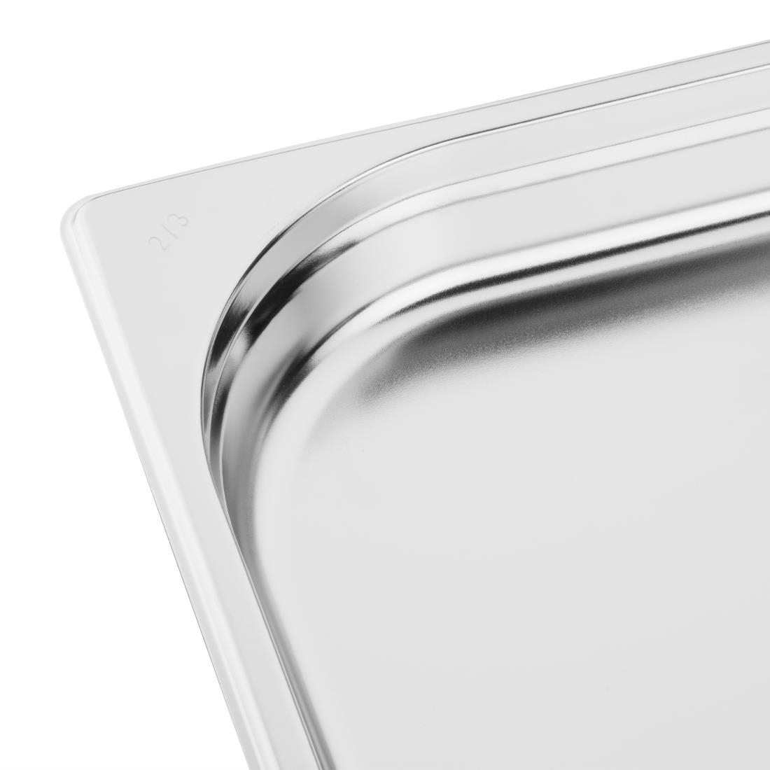 Vogue Stainless Steel 2/3 Gastronorm Pan 40mm