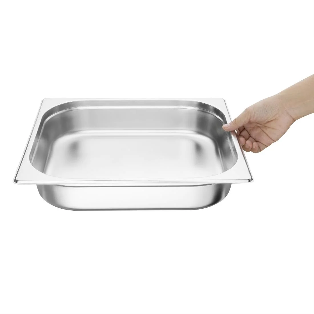 Vogue Stainless Steel 2/3 Gastronorm Pan 65mm - Image 5