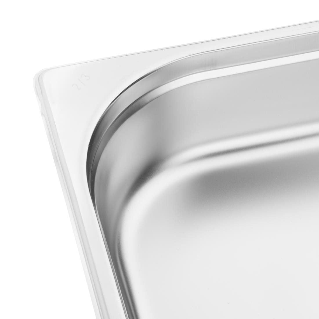 Vogue Stainless Steel 2/3 Gastronorm Pan 65mm