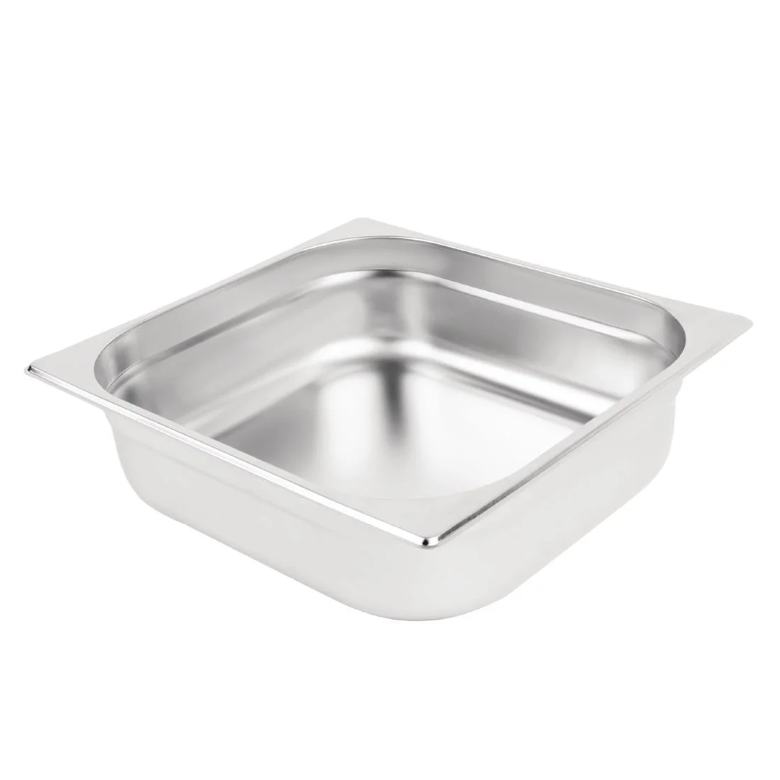 Vogue Stainless Steel 2/3 Gastronorm Pan 100mm - Image 4