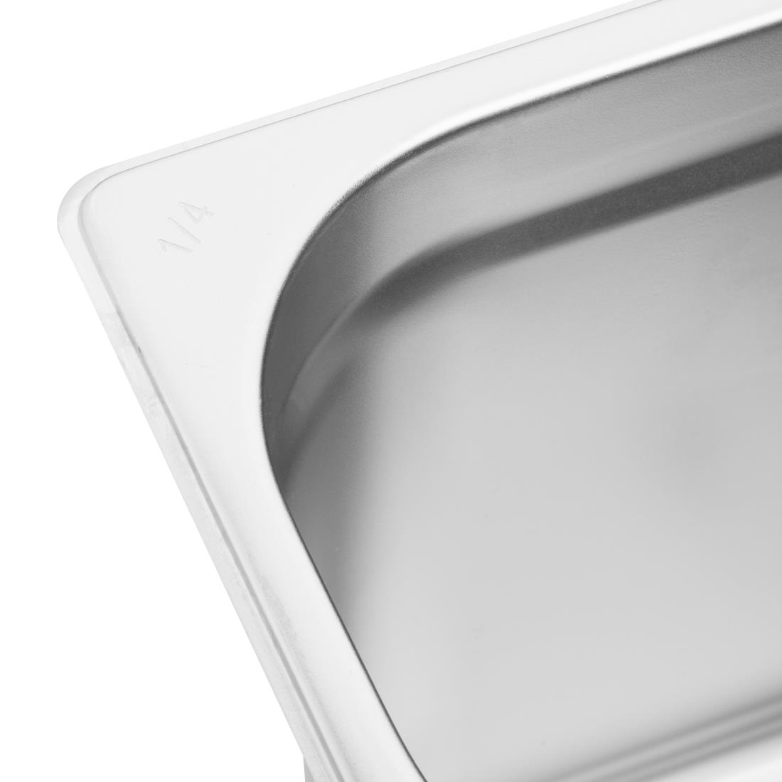 Vogue Stainless Steel 1/4 Gastronorm Pan 200mm