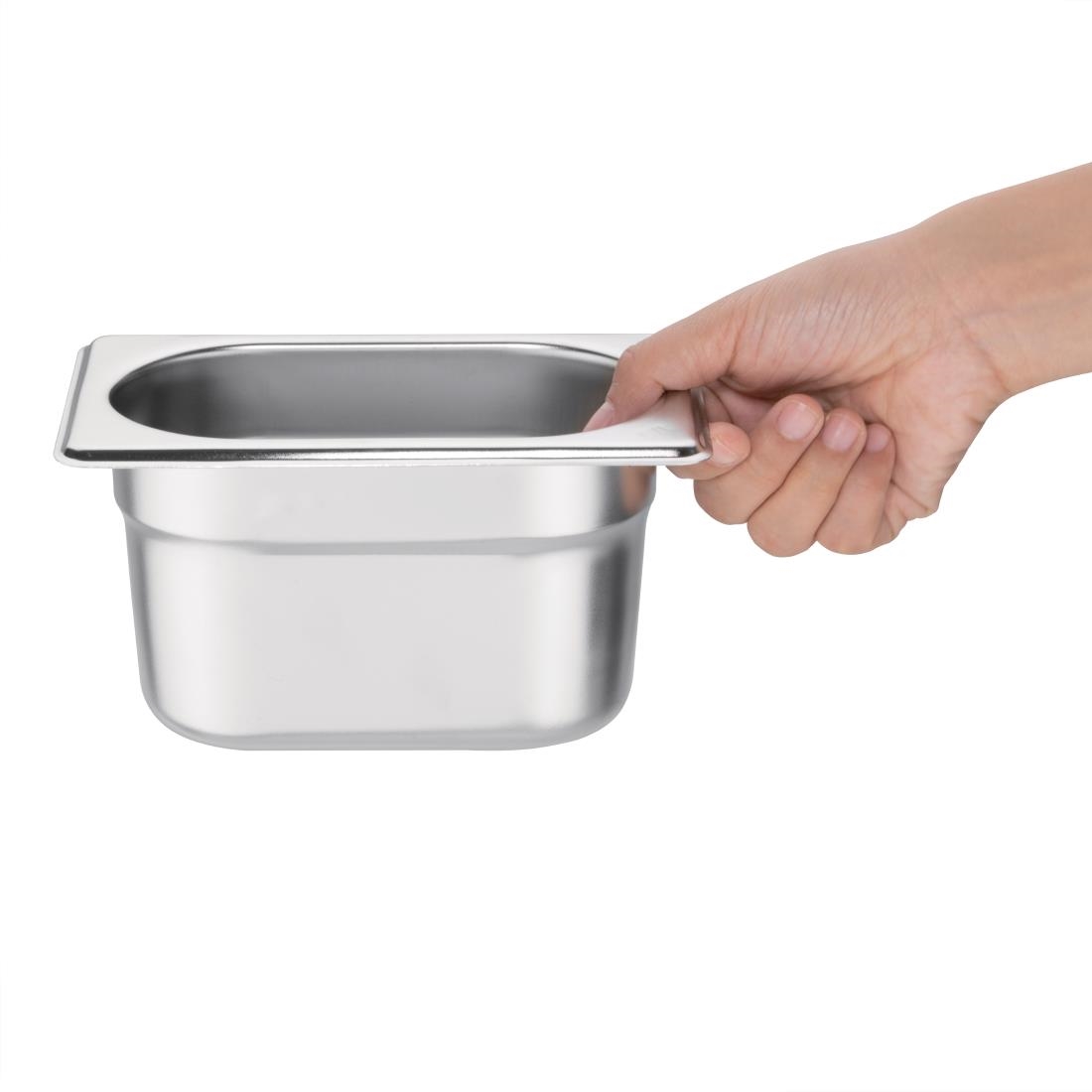 Vogue Stainless Steel 1/9 Gastronorm Pan 100mm