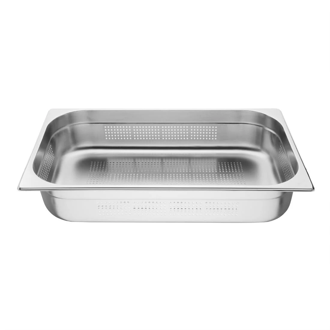 Vogue Stainless Steel Perforated 1/1 Gastronorm Pan 100mm - Image 4