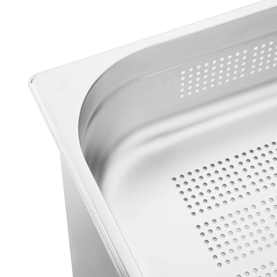 Vogue Stainless Steel Perforated 1/1 Gastronorm Pan 100mm - Image 6
