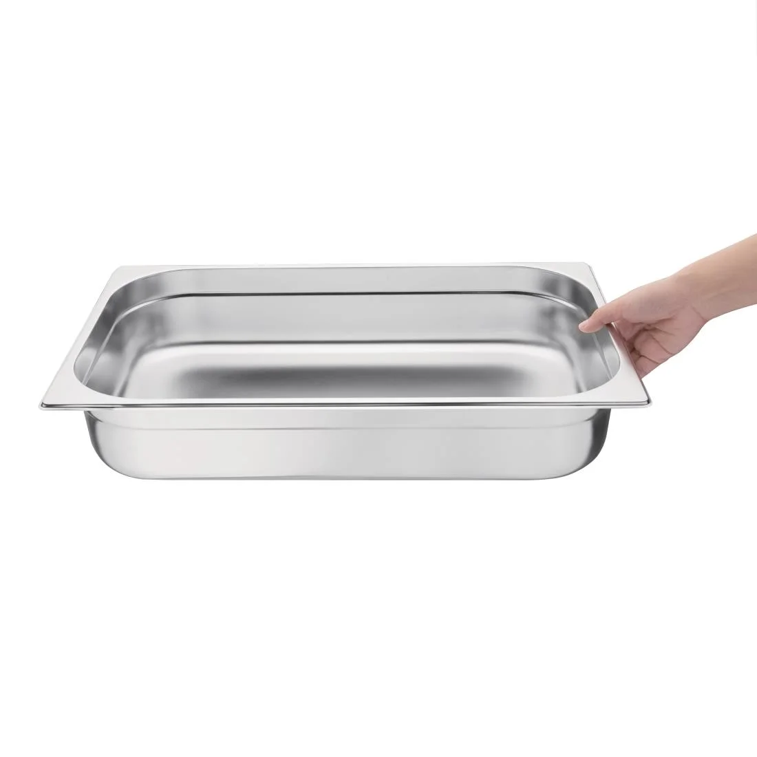 Vogue Stainless Steel 1/1 Gastronorm Pan 100mm - Image 6
