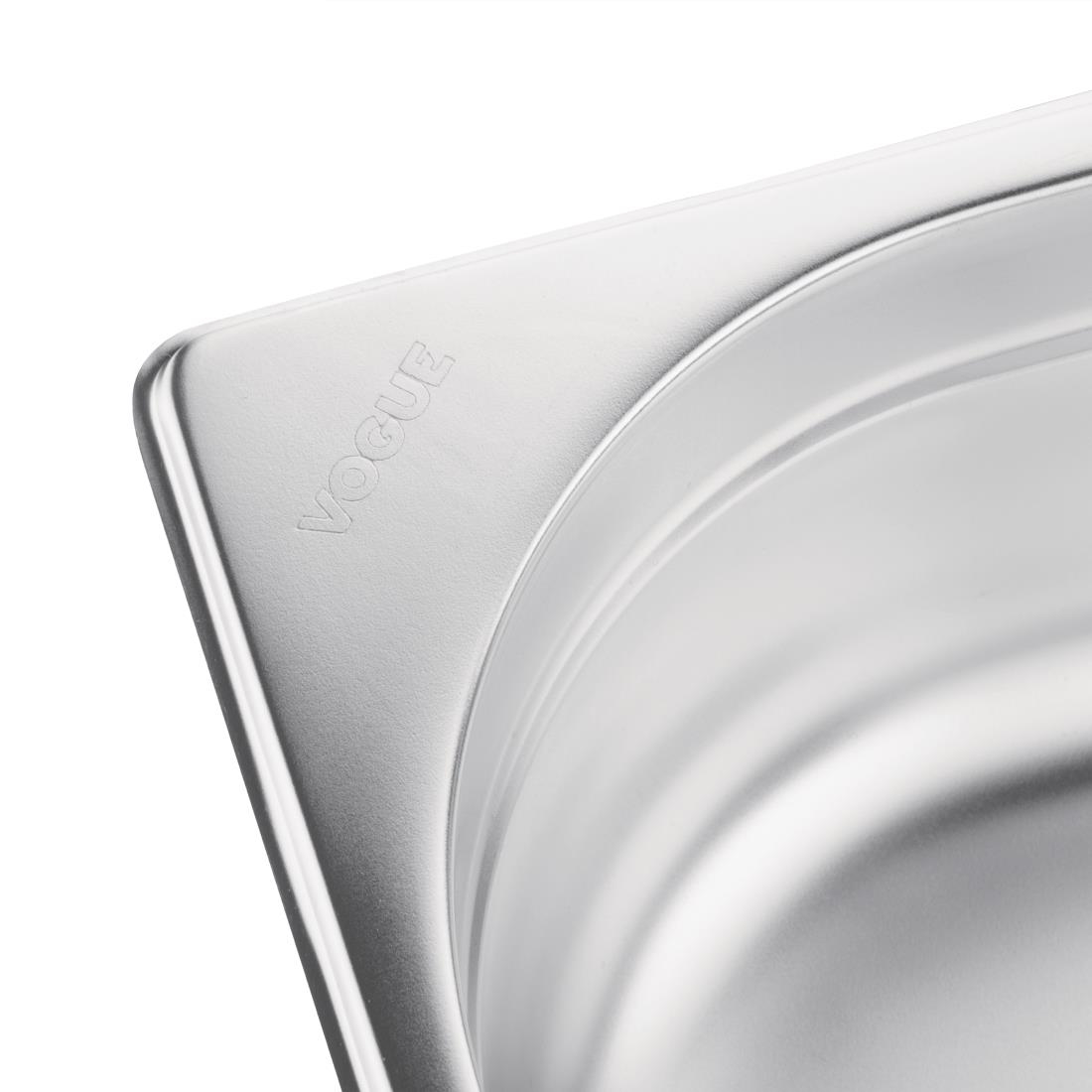 Vogue Stainless Steel 1/1 Gastronorm Pan 100mm
