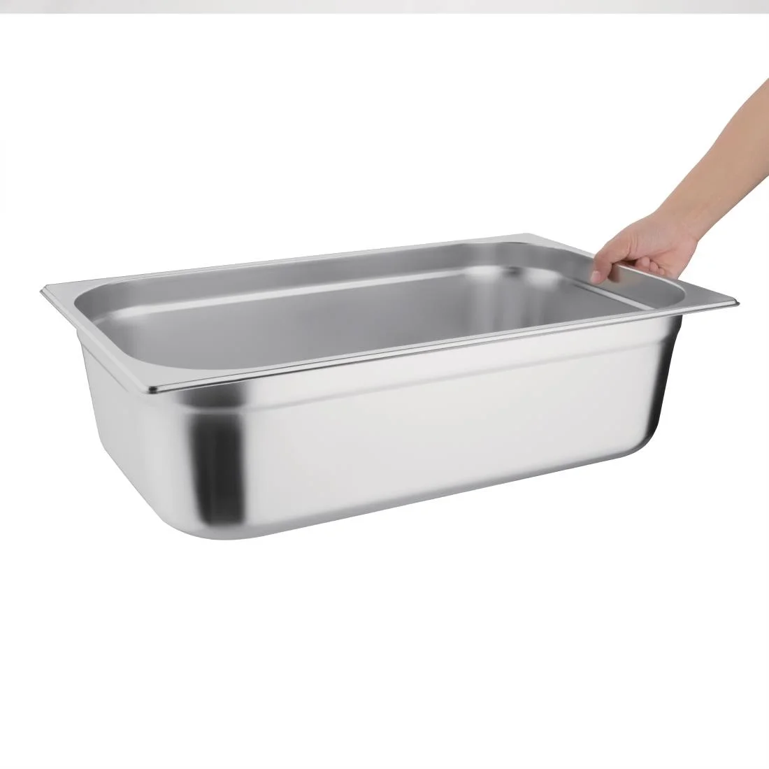 Vogue Stainless Steel 1/1 Gastronorm Pan 150mm - Image 5