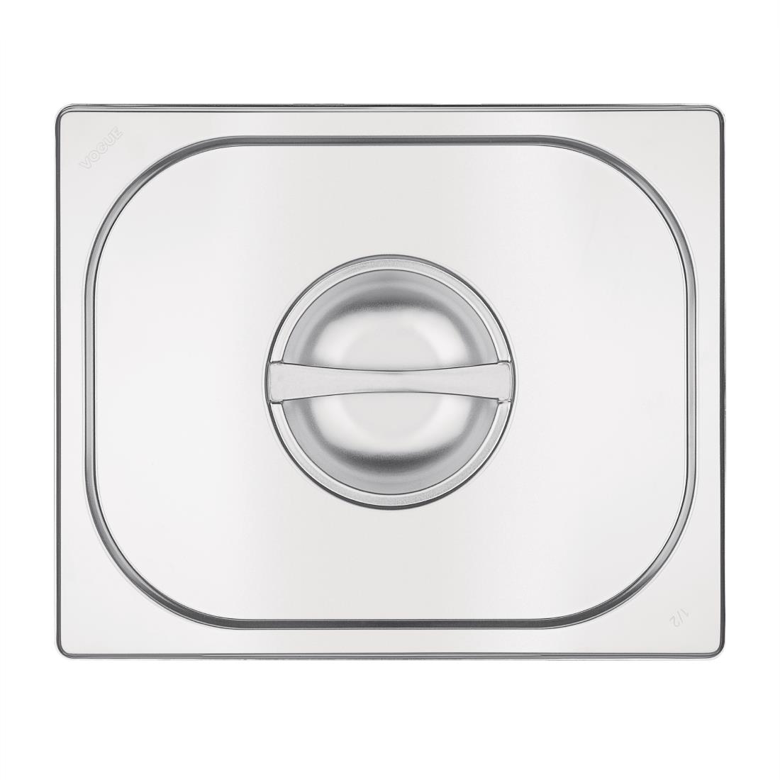 Vogue Stainless Steel 1/2 Gastronorm Lid