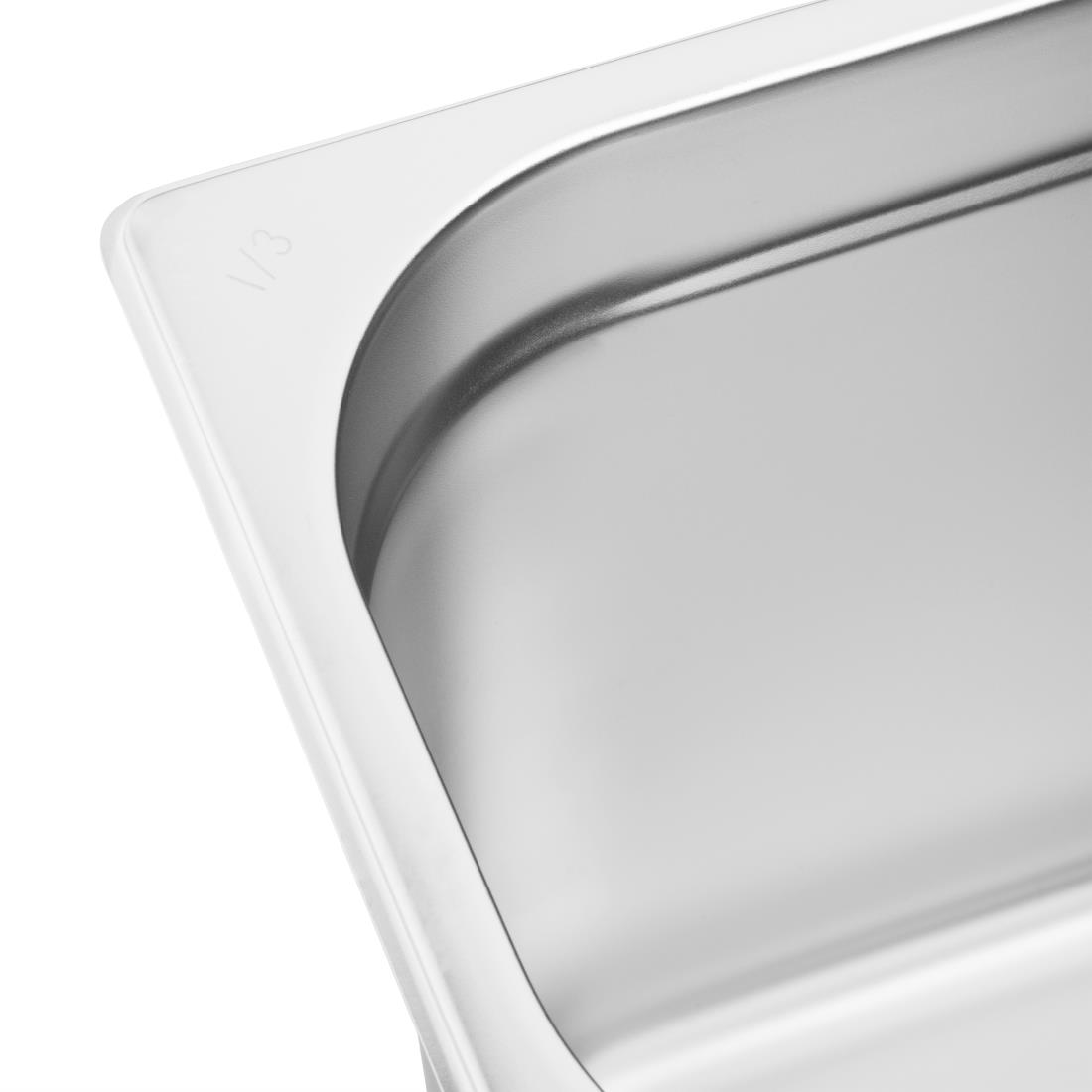 Vogue Stainless Steel 1/3 Gastronorm Pan 200mm