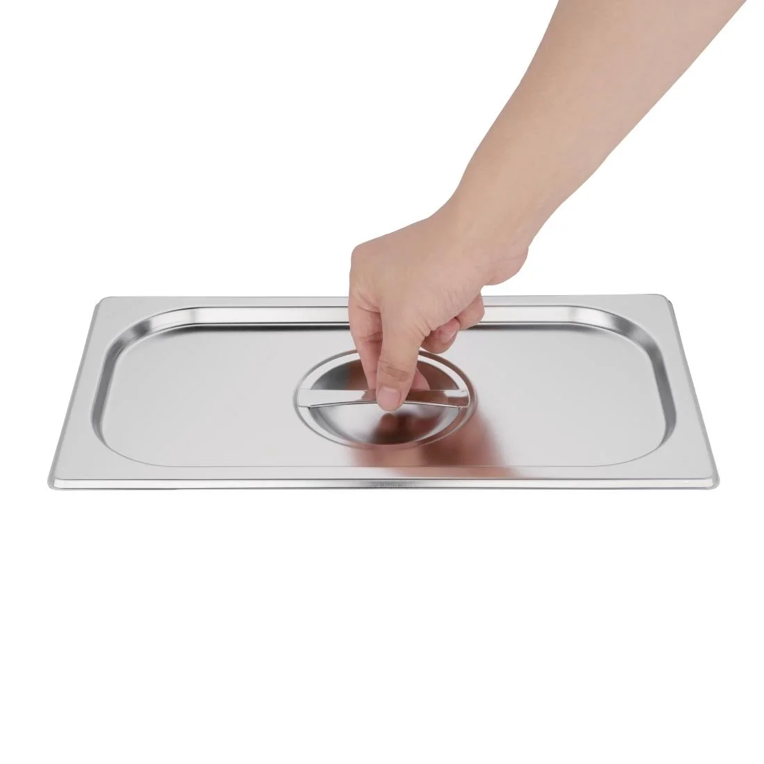 Vogue Stainless Steel 1/3 Gastronorm Lid - Image 3