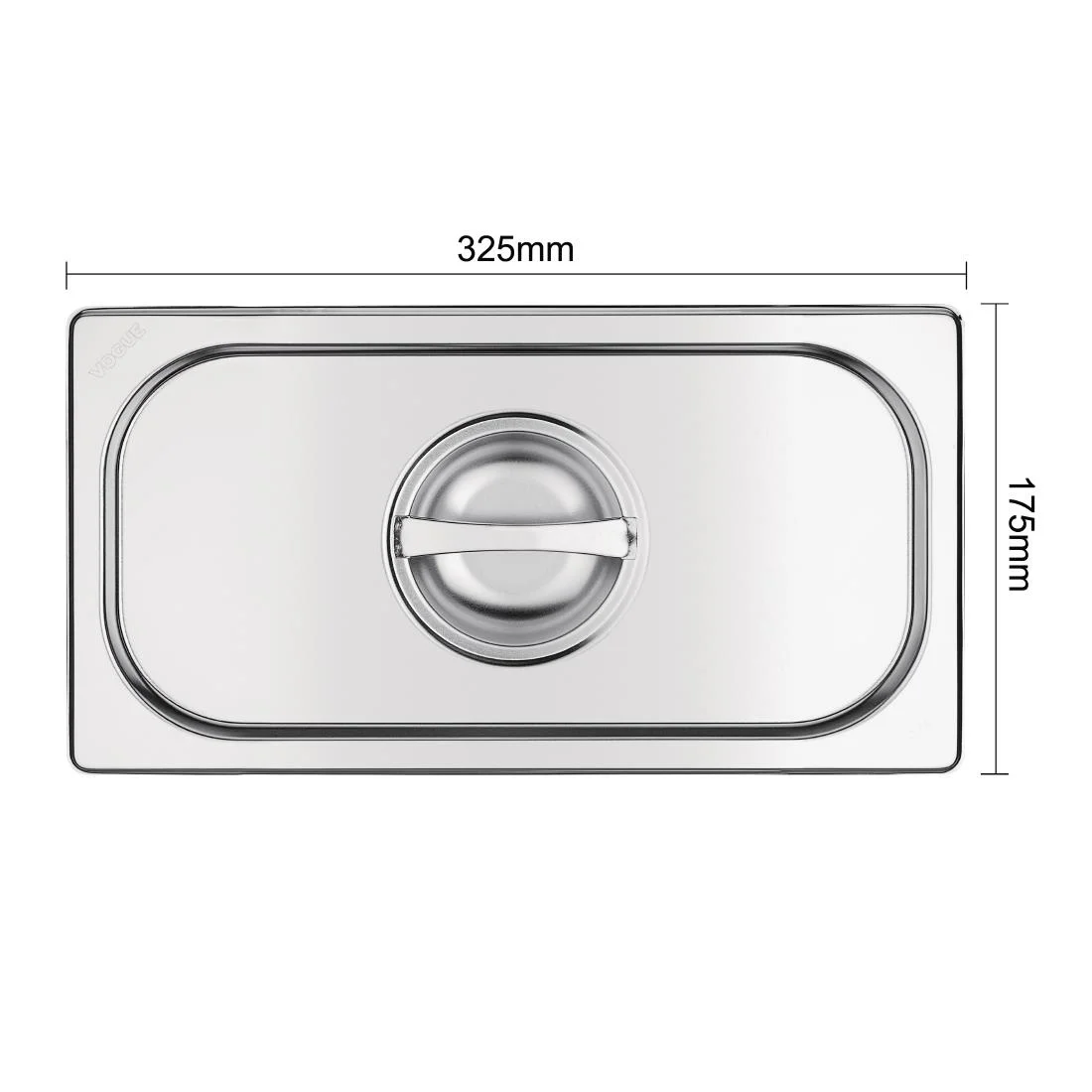 Vogue Stainless Steel 1/3 Gastronorm Lid - Image 5