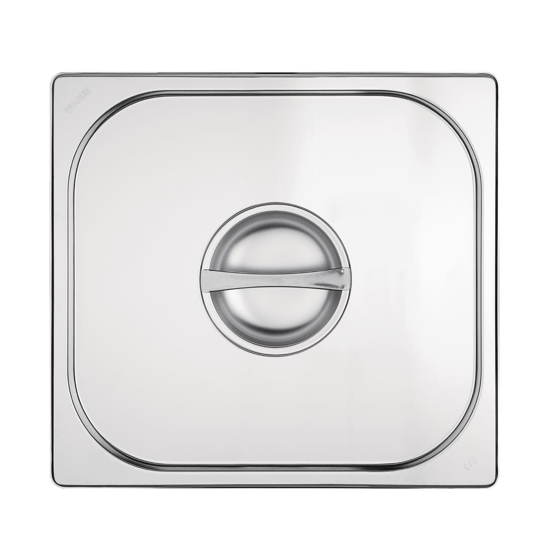 Vogue Stainless Steel 2/3 Gastronorm Lid