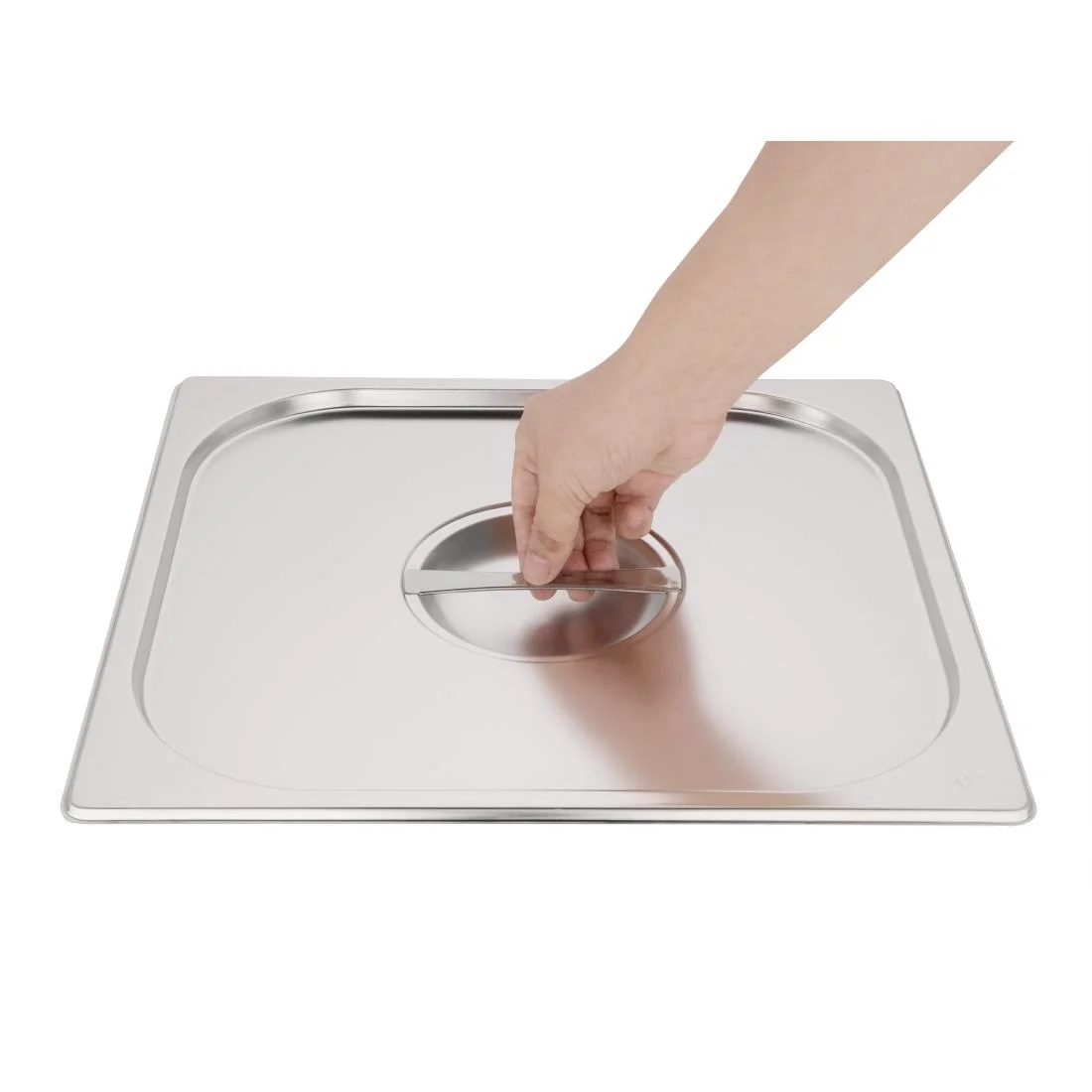 Vogue Stainless Steel 2/3 Gastronorm Lid - Image 3