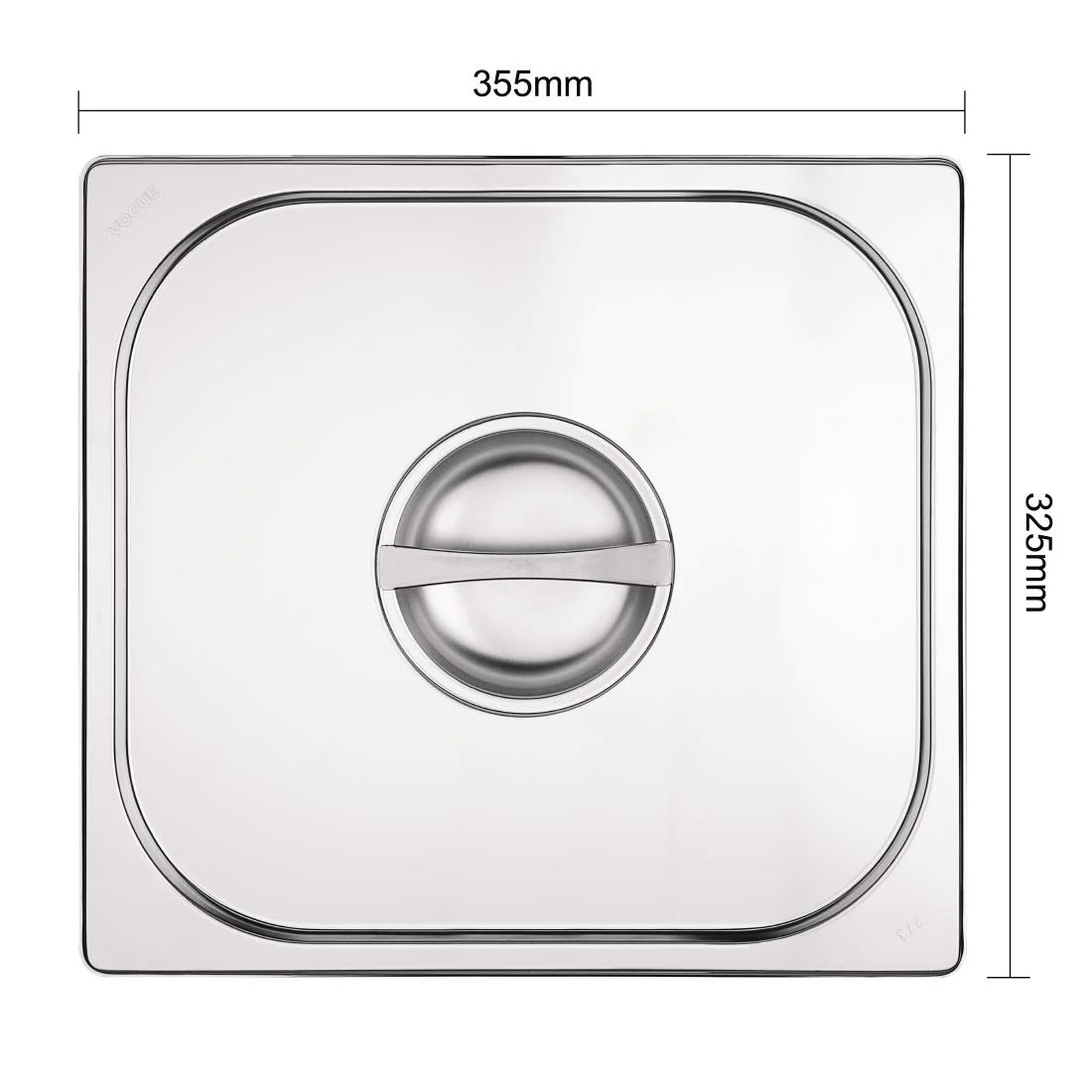 Vogue Stainless Steel 2/3 Gastronorm Lid - Image 5