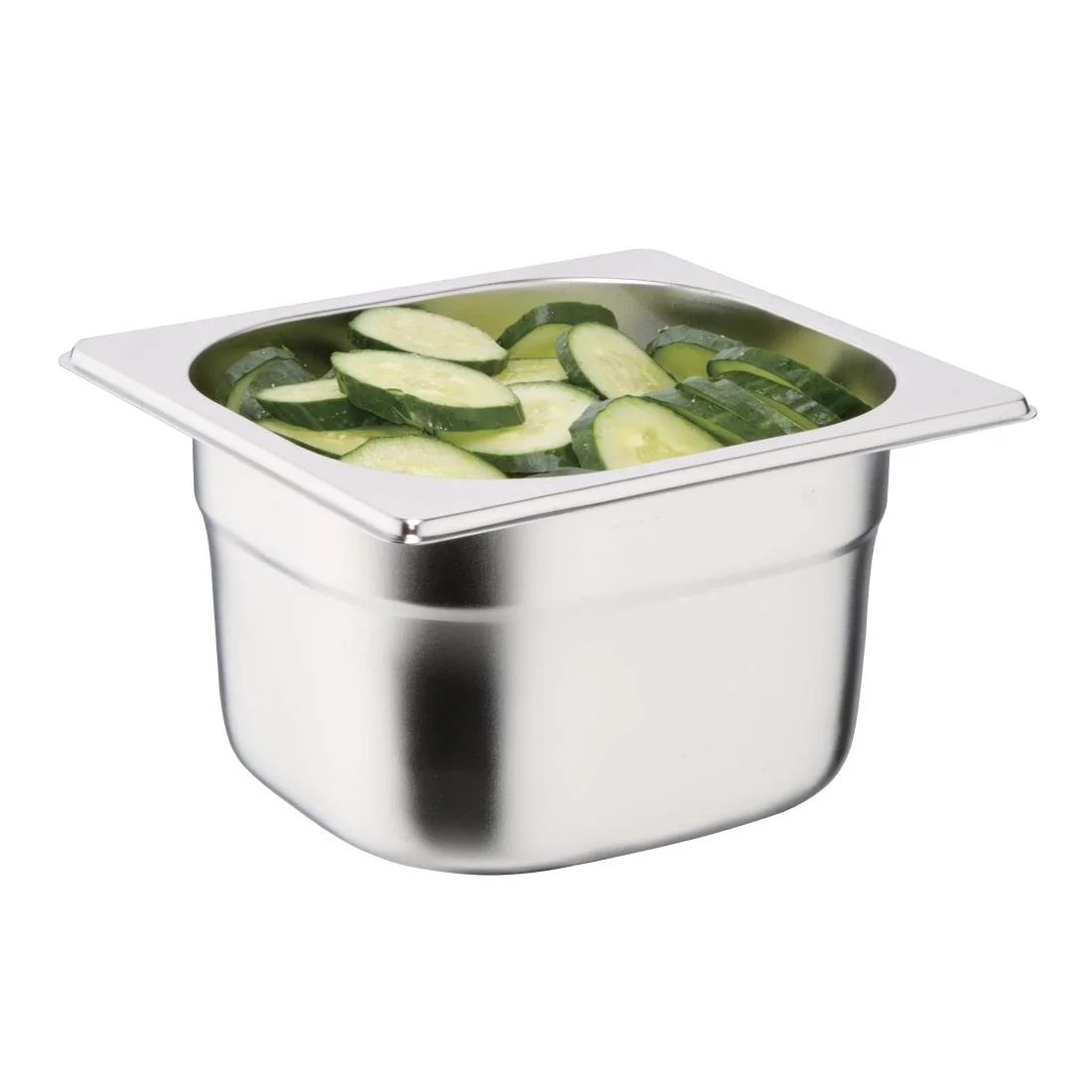 Vogue Stainless Steel 1/6 Gastronorm Pan 100mm - Image 8