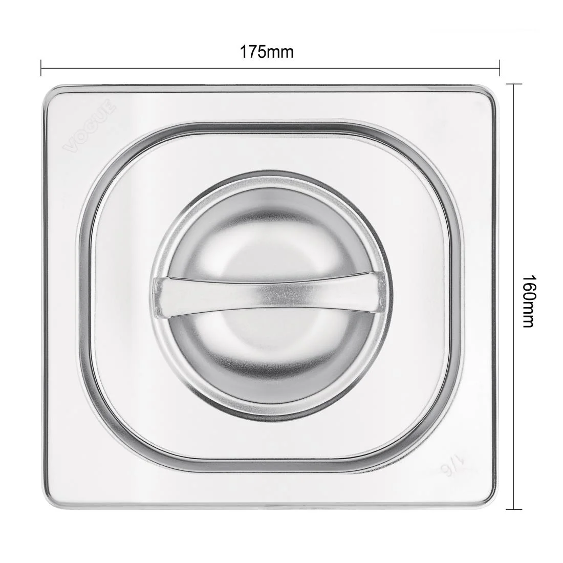 Vogue Stainless Steel 1/6 Gastronorm Lid - Image 5