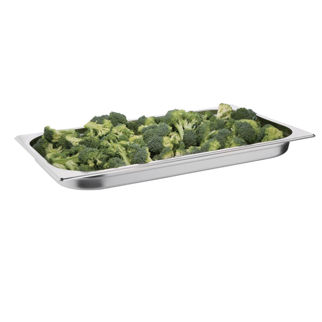 Vogue Stainless Steel 1/1 Gastronorm Pan 40mm
