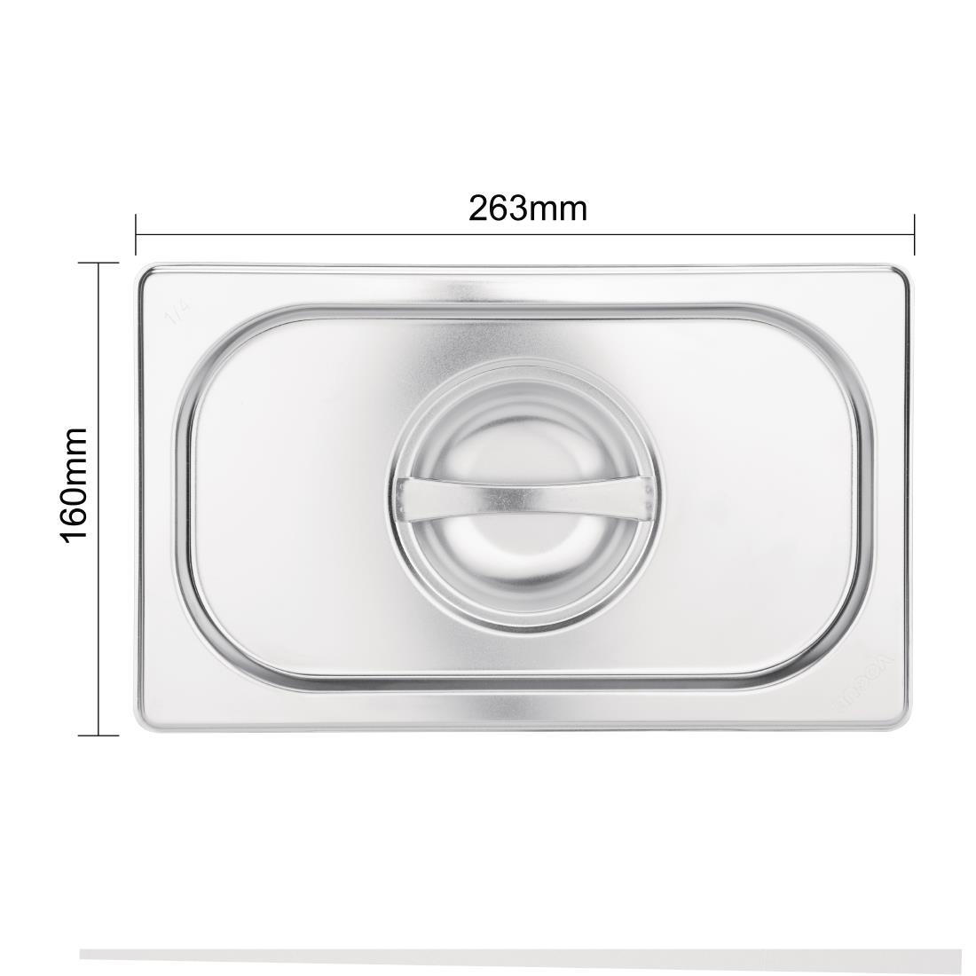 Vogue Stainless Steel 1/9 Gastronorm Lid