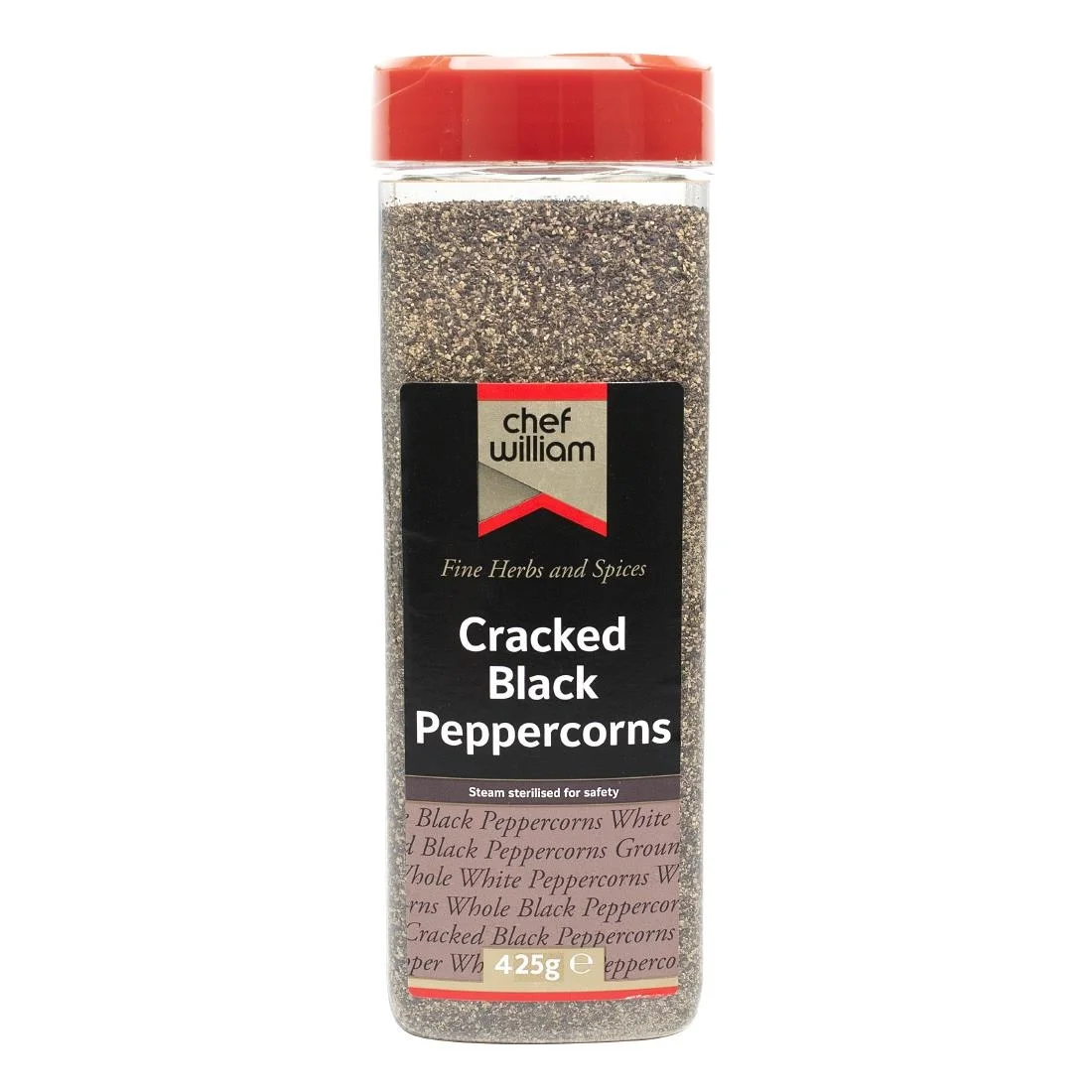 Chef William Cracked Black Peppercorns 425g