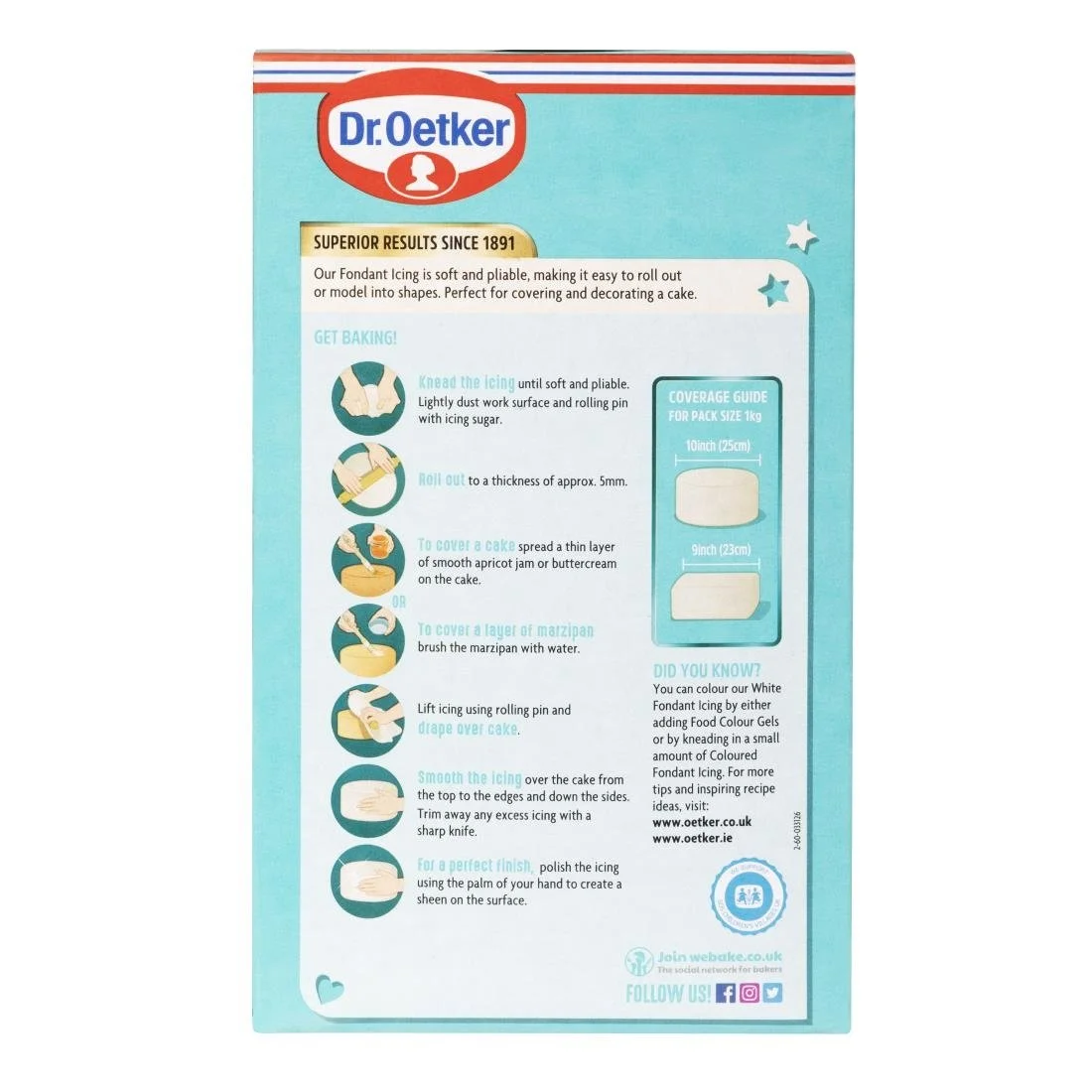 Dr. Oetker Soft Fondant White Icing Ready to Roll 1kg - Image 4