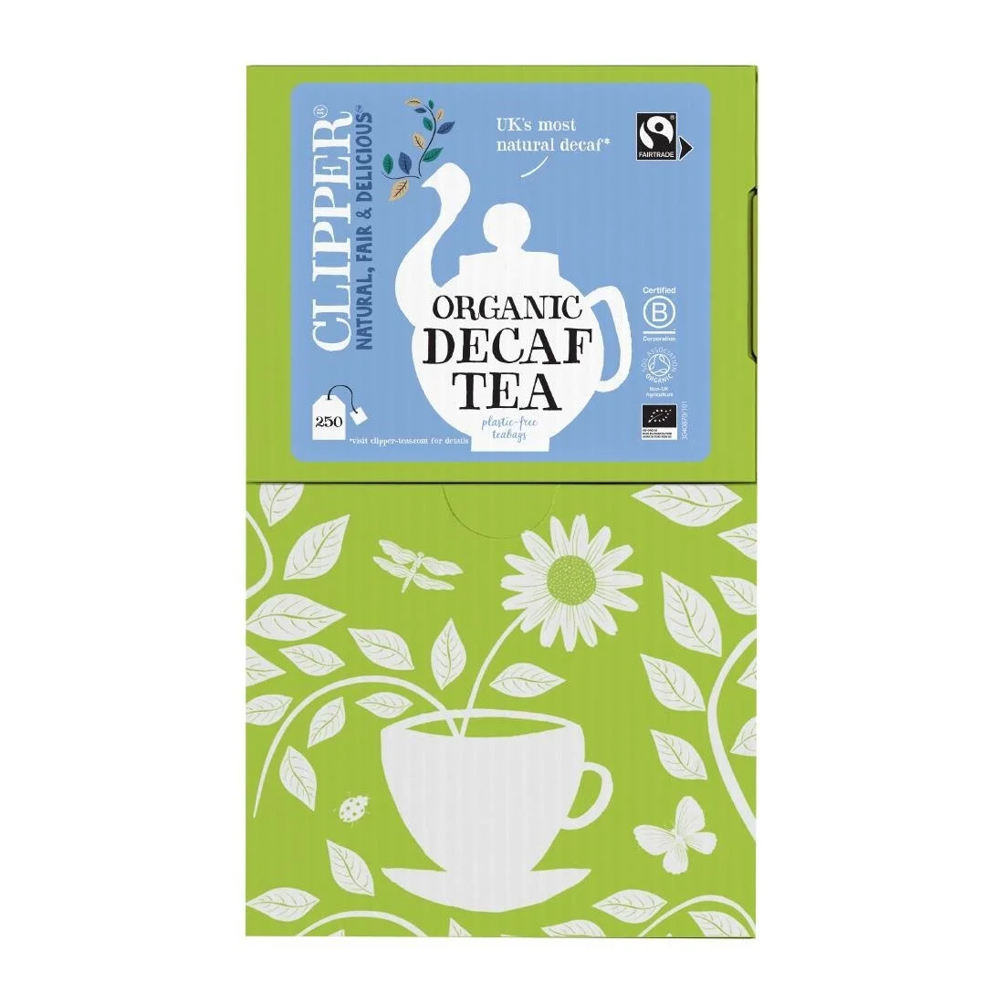 Clipper Fairtrade Organic Everyday Decaffeinated Tea - Envelope, String & Tag (250 pack)