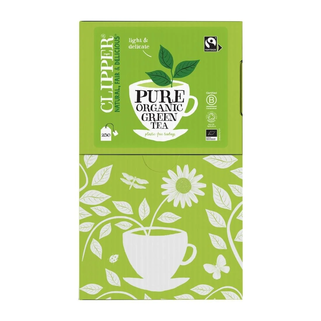 Clipper Fairtrade Organic Green Tea - Envelope, String & Tag (250 pack)