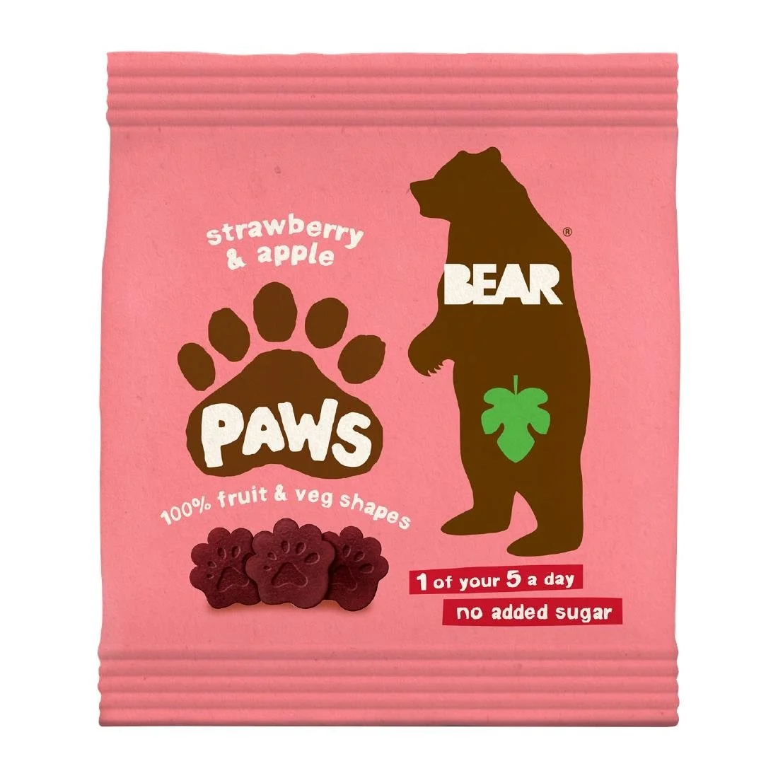 BEAR Paws Fruit Shapes Strawberry & Apple 20g (18 Pack)