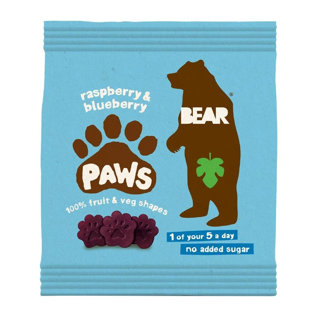 BEAR Paws Fruit Shapes Arctic Raspberry & Blueberry 20g (18 Pack)