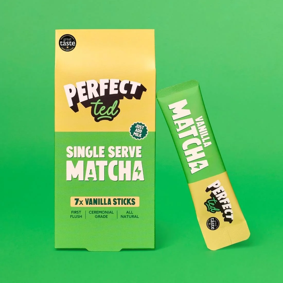 PerfectTed Matcha Sticks Vanilla 5g (84 Pack) - Image 3