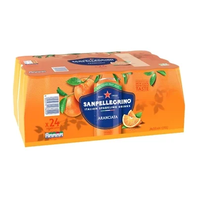 San Pelligrino Orange Cans 330ml (24 Pack) - Image 1