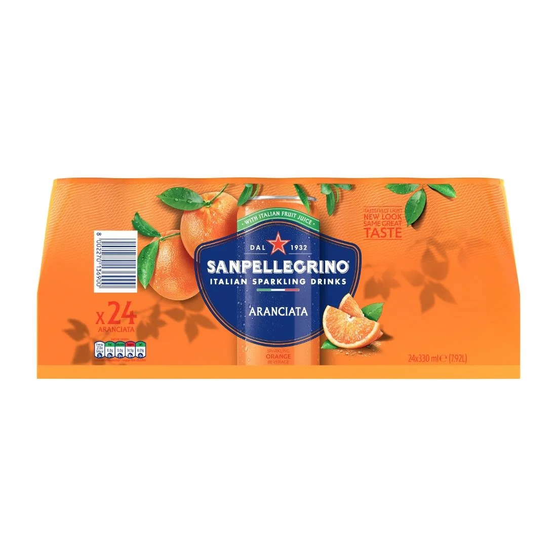 San Pelligrino Orange Cans 330ml (24 Pack)