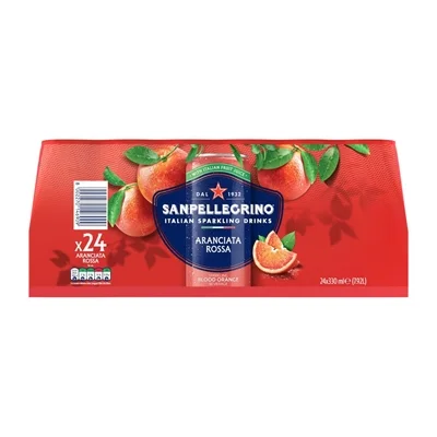 San Pelligrino Blood Orange Cans 330ml (24 Pack) - Image 3