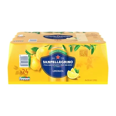San Pelligrino Lemon Cans 330ml (24 Pack) - Image 1