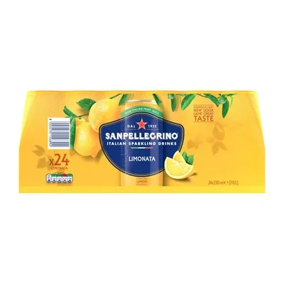 San Pelligrino Lemon Cans 330ml (24 Pack) - Image 3