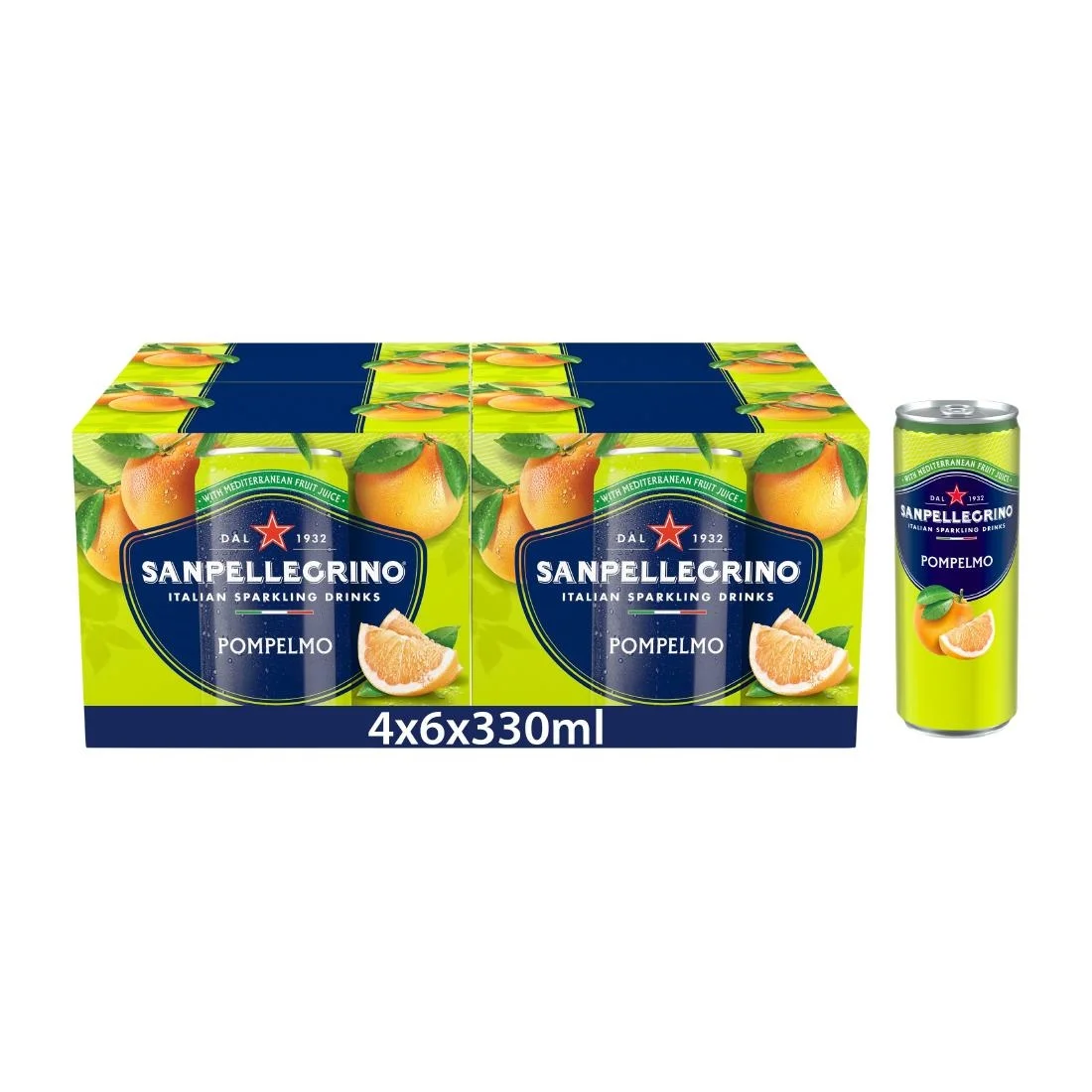 San Pelligrino Grapefruit Cans 330ml (24 Pack) - Image 2
