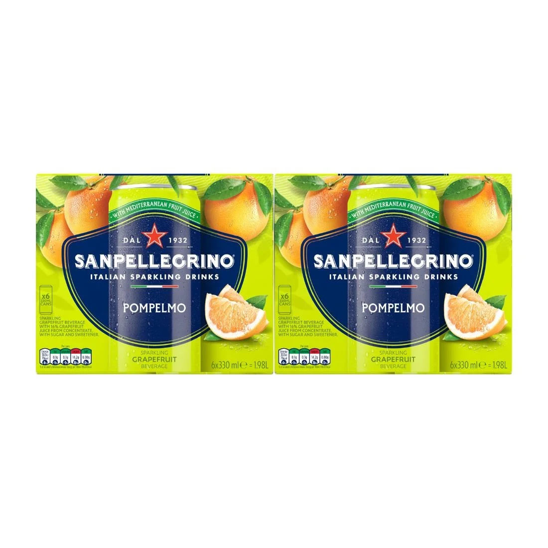 San Pelligrino Grapefruit Cans 330ml (24 Pack)