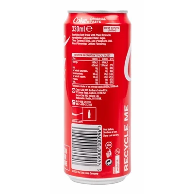 Coca-Cola Slim Cans 330ml (24 Pack) - Image 3