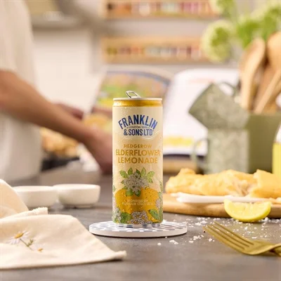 Franklin & Sons Hedgerow Elderflower Lemonade Cans 250ml (12 Pack) - Image 2