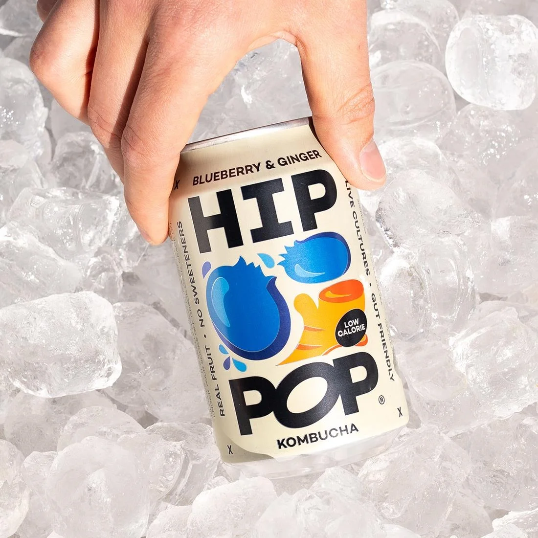 Hip Pop Kombucha Blueberry & Ginger 330ml (12 Pack) - Image 2