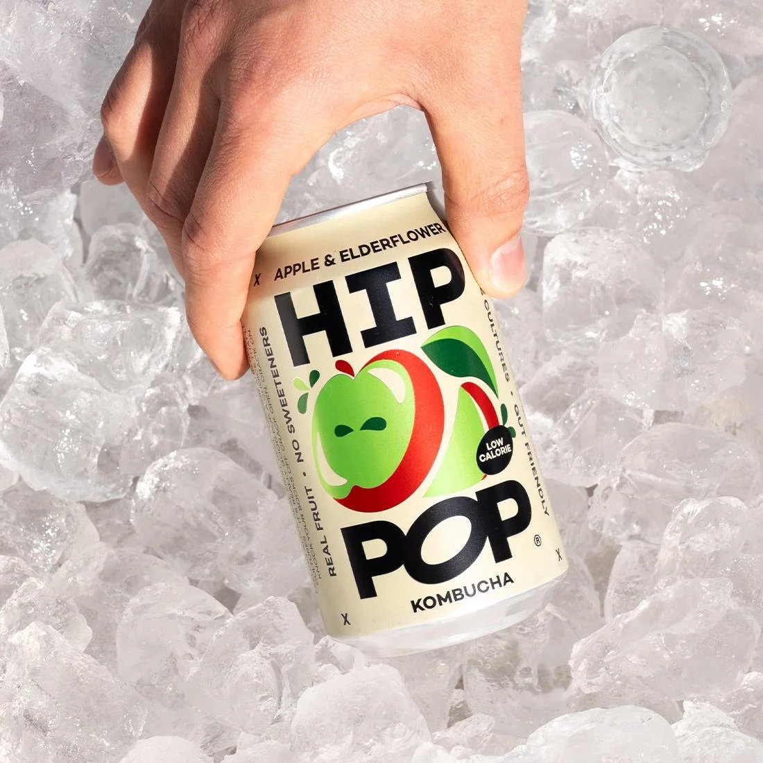 Hip Pop Kombucha Apple & Elderflower 330ml (12 Pack) - Image 2