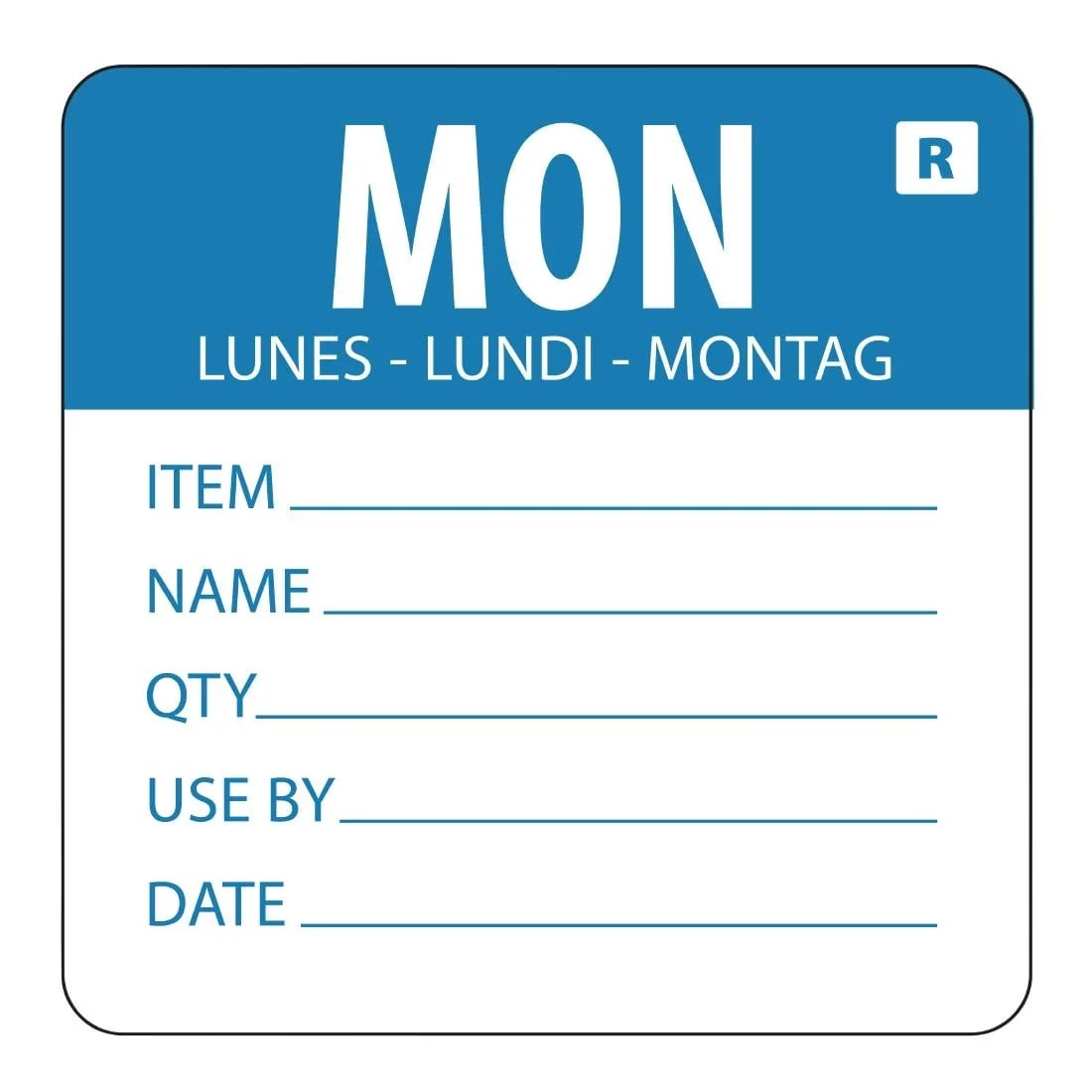 Vogue Removable Day of the Week Label Monday
