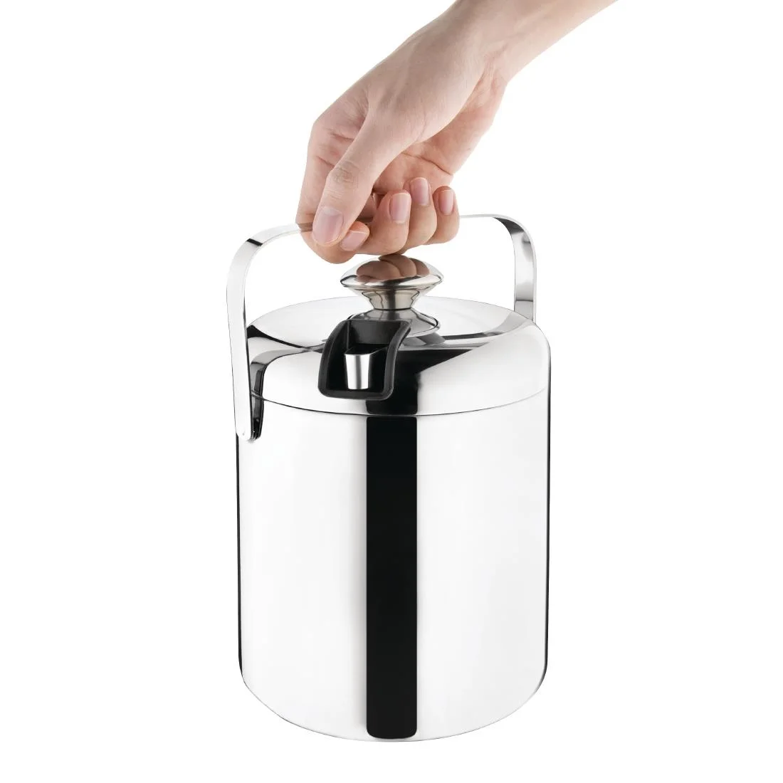 Ice Bucket with Lid and Tongs - Image 4